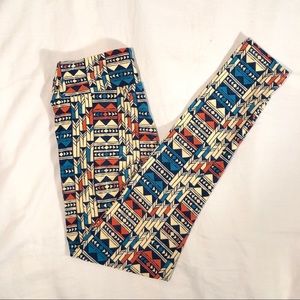 LuLaRoe Geometric Patterned Leggings One Size